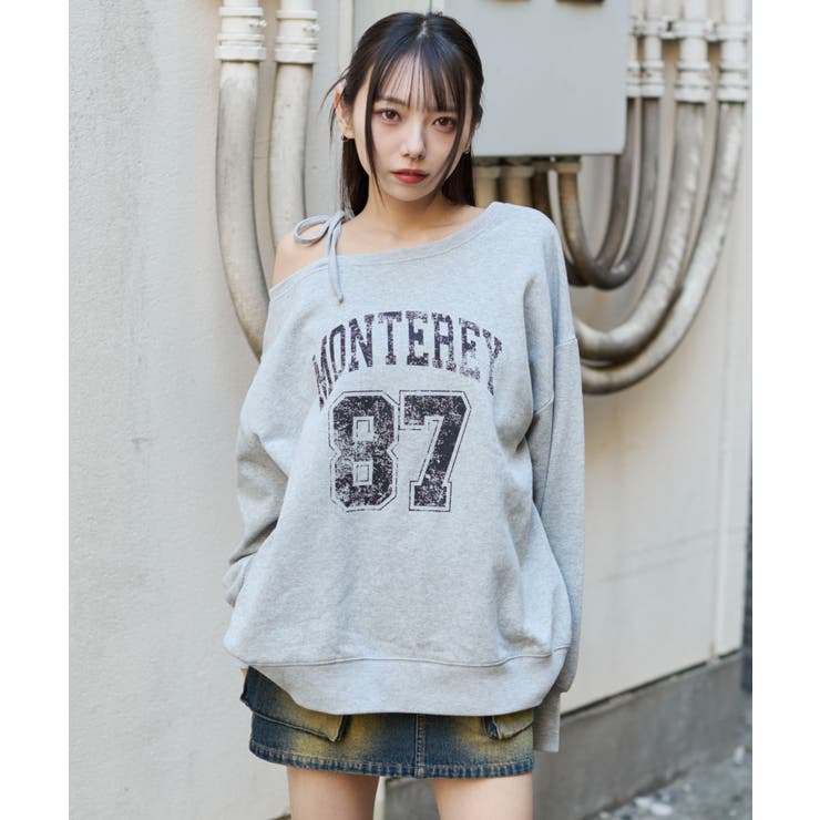 柄1 | 裏起毛2WAYグラフィックワンショルBIGスウェット | WEGO【WOMEN】