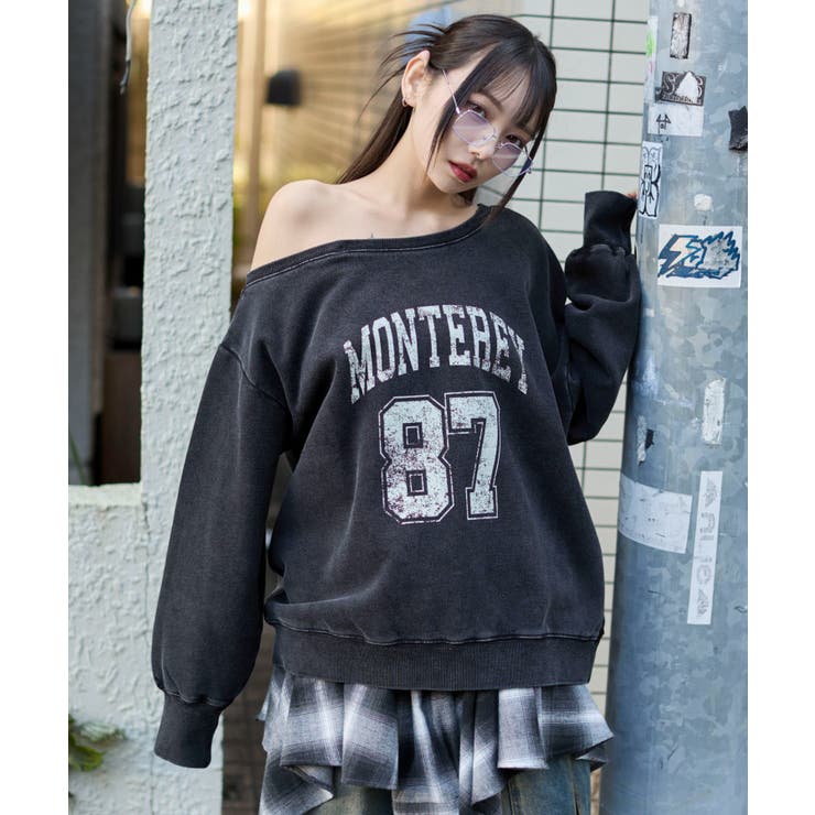 柄2 | 裏起毛2WAYグラフィックワンショルBIGスウェット | WEGO【WOMEN】