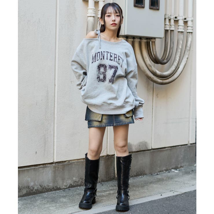 裏起毛2WAYグラフィックワンショルBIGスウェット | WEGO【WOMEN】 | 詳細画像3 