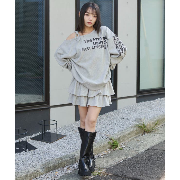 裏起毛2WAYグラフィックワンショルBIGスウェット | WEGO【WOMEN】 | 詳細画像4 