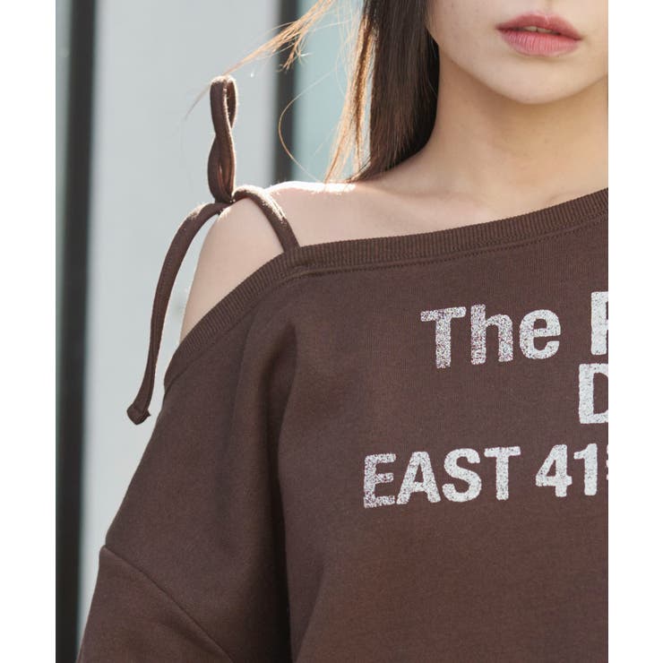 裏起毛2WAYグラフィックワンショルBIGスウェット | WEGO【WOMEN】 | 詳細画像6 