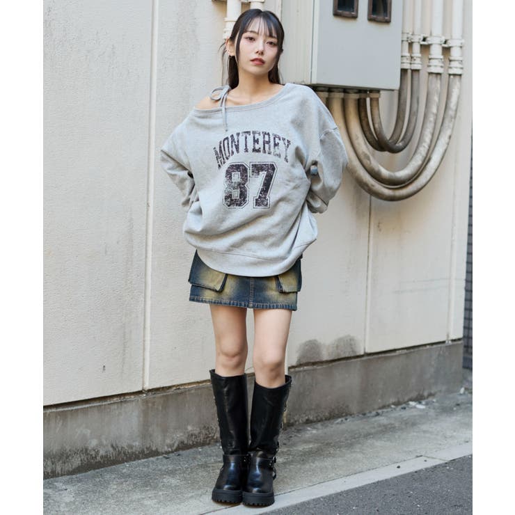 裏起毛2WAYグラフィックワンショルBIGスウェット | WEGO【WOMEN】 | 詳細画像20 