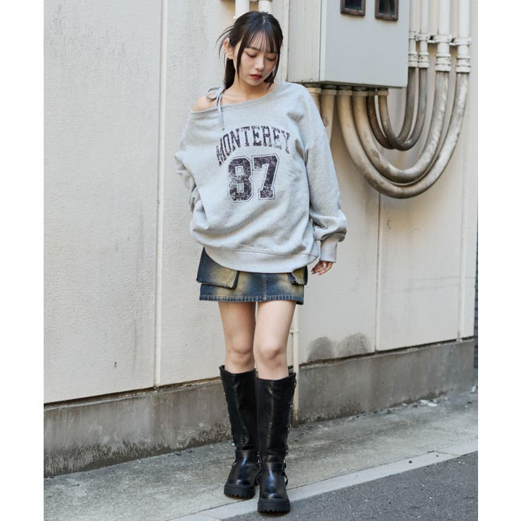 裏起毛2WAYグラフィックワンショルBIGスウェット | WEGO【WOMEN】 | 詳細画像21 