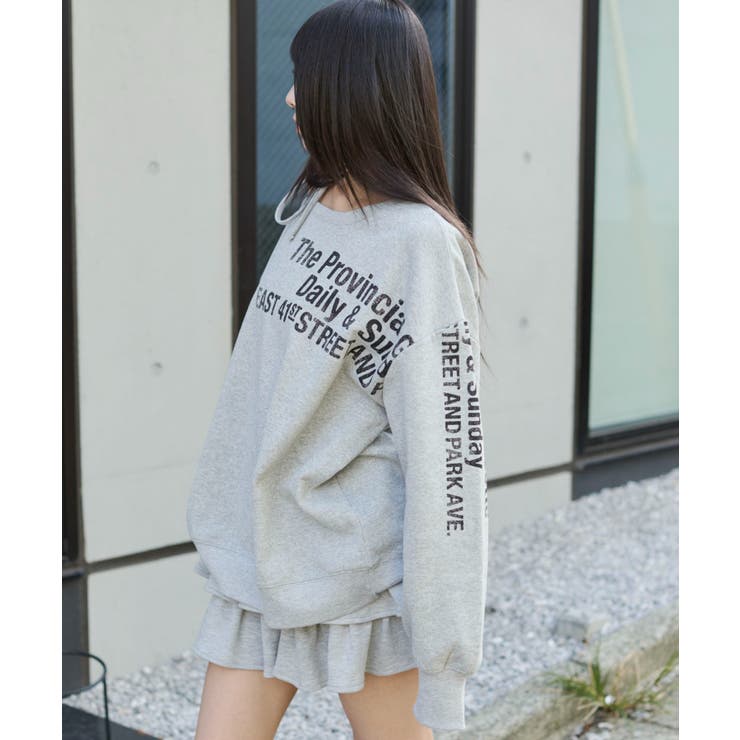 裏起毛2WAYグラフィックワンショルBIGスウェット | WEGO【WOMEN】 | 詳細画像25 