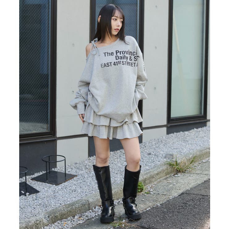 裏起毛2WAYグラフィックワンショルBIGスウェット | WEGO【WOMEN】 | 詳細画像27 