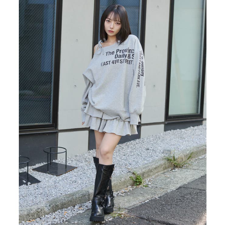 裏起毛2WAYグラフィックワンショルBIGスウェット | WEGO【WOMEN】 | 詳細画像28 