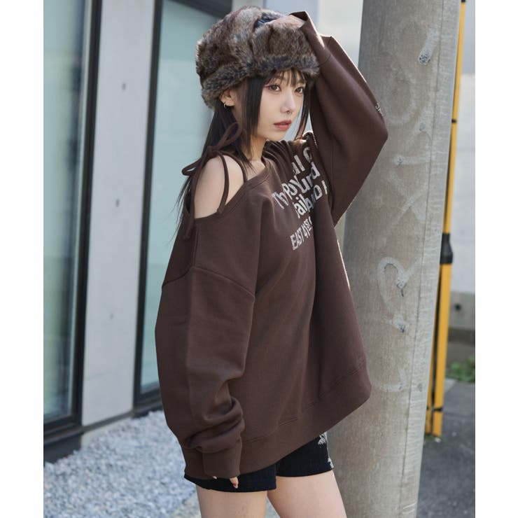 裏起毛2WAYグラフィックワンショルBIGスウェット | WEGO【WOMEN】 | 詳細画像30 