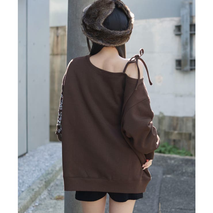 裏起毛2WAYグラフィックワンショルBIGスウェット | WEGO【WOMEN】 | 詳細画像31 