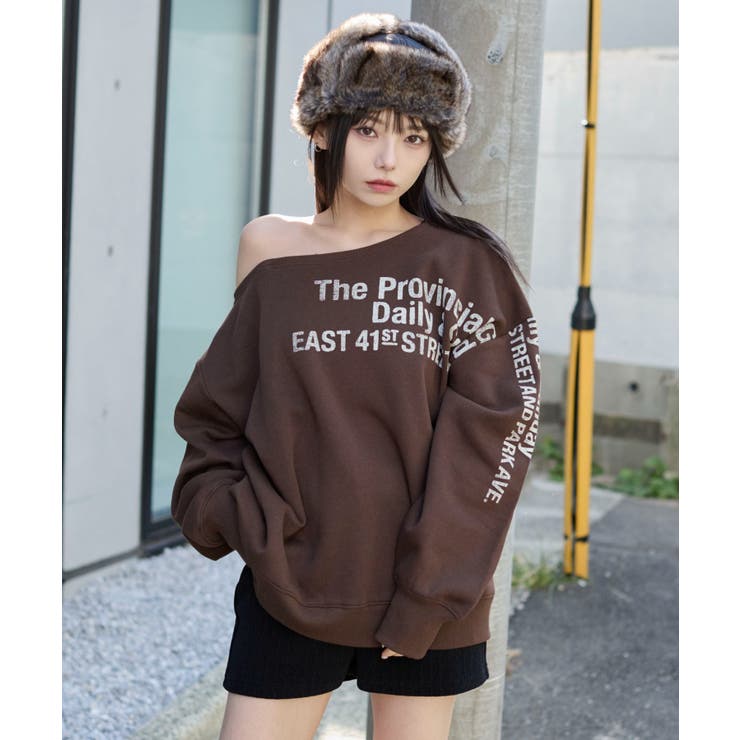 裏起毛2WAYグラフィックワンショルBIGスウェット | WEGO【WOMEN】 | 詳細画像35 