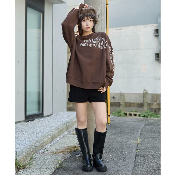 裏起毛2WAYグラフィックワンショルBIGスウェット | WEGO【WOMEN】 | 詳細画像36 
