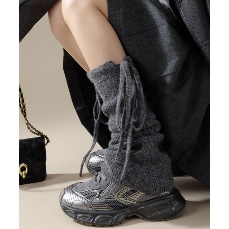 レースアップデザインニットレッグカバー | WEGO【WOMEN】 | 詳細画像2 