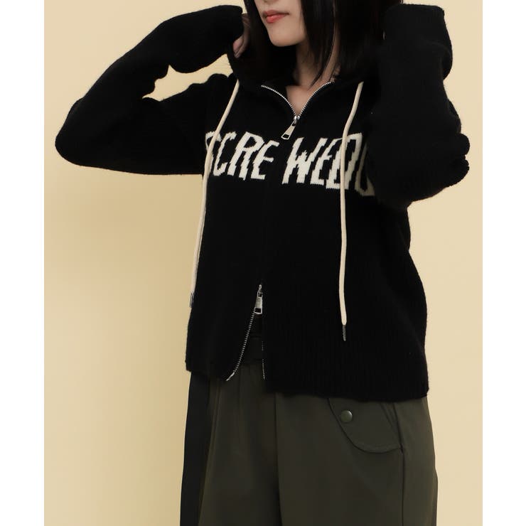 ロゴZIPニットパーカー | WEGO【WOMEN】 | 詳細画像10 