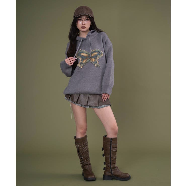 バタフライニットパーカー | WEGO【WOMEN】 | 詳細画像2 