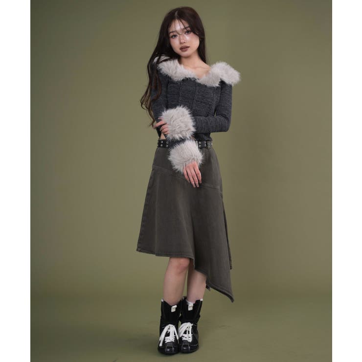 ファーデザインジップニット | WEGO【WOMEN】 | 詳細画像3 