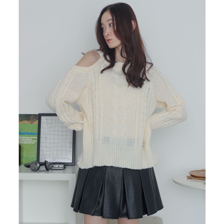 ショルダーケーブルニット | WEGO【WOMEN】 | 詳細画像1 