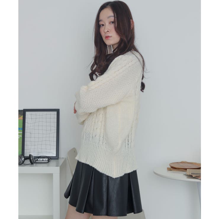 ショルダーケーブルニット | WEGO【WOMEN】 | 詳細画像11 