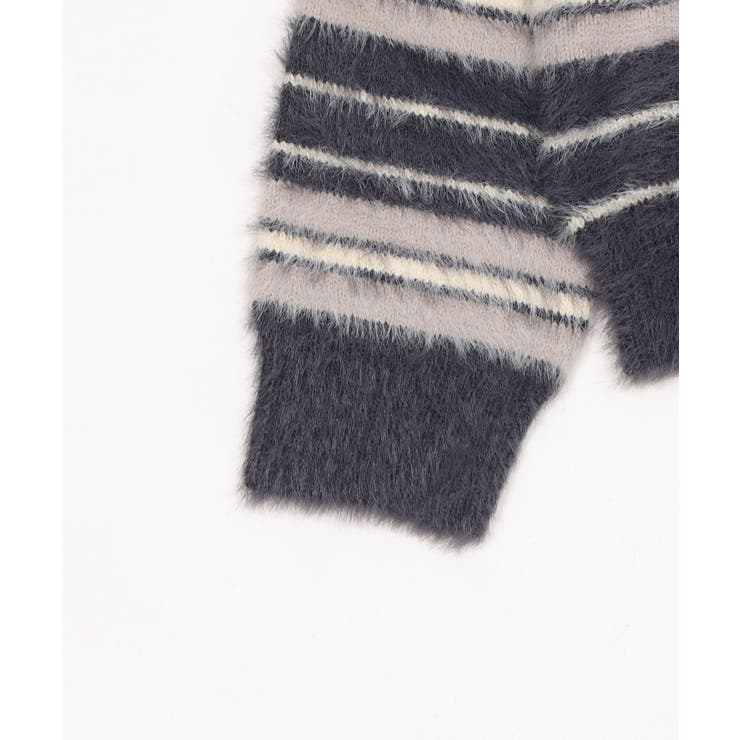 シャギーボーダーニットパーカー | WEGO【MEN】 | 詳細画像38 