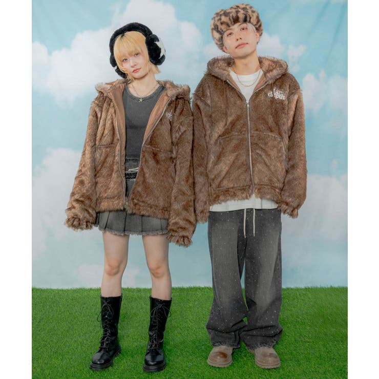 ファーフードロゴブルゾン | WEGO【MEN】 | 詳細画像2 