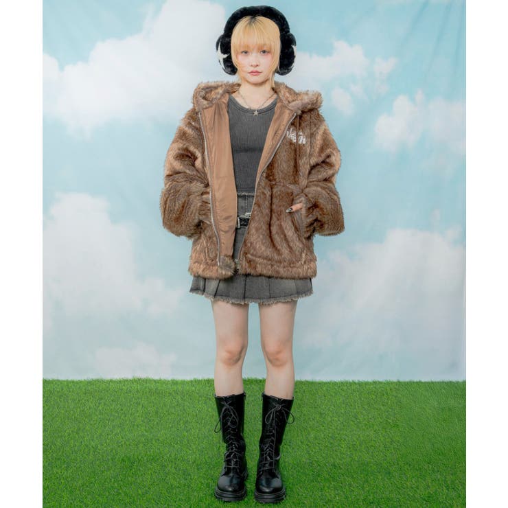 ファーフードロゴブルゾン | WEGO【MEN】 | 詳細画像7 