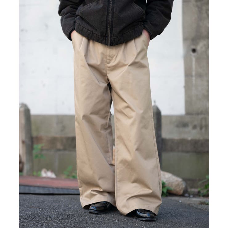 ベージュ | 別注RED KAPタックワイドチノパンツ | WEGO【MEN】