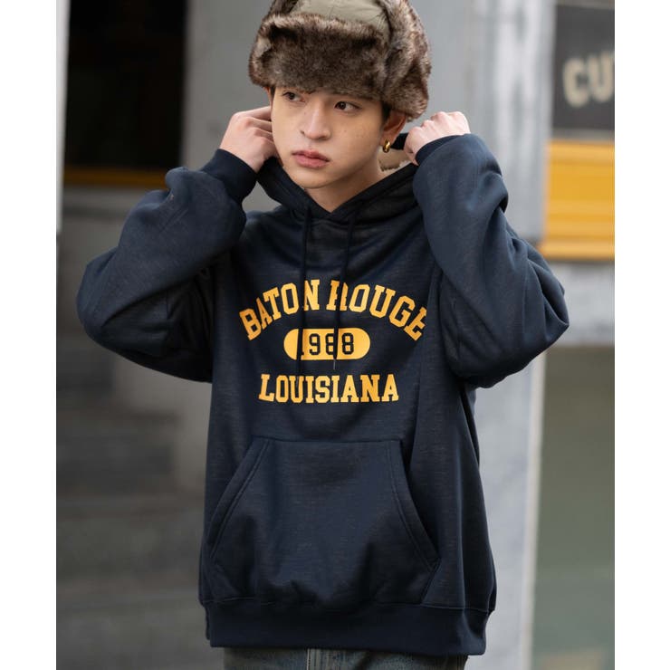 カレッジロゴボアパーカー | WEGO【MEN】 | 詳細画像1 