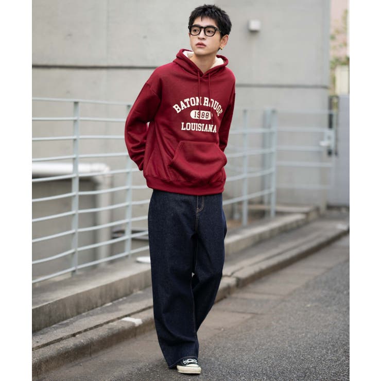 カレッジロゴボアパーカー | WEGO【MEN】 | 詳細画像5 