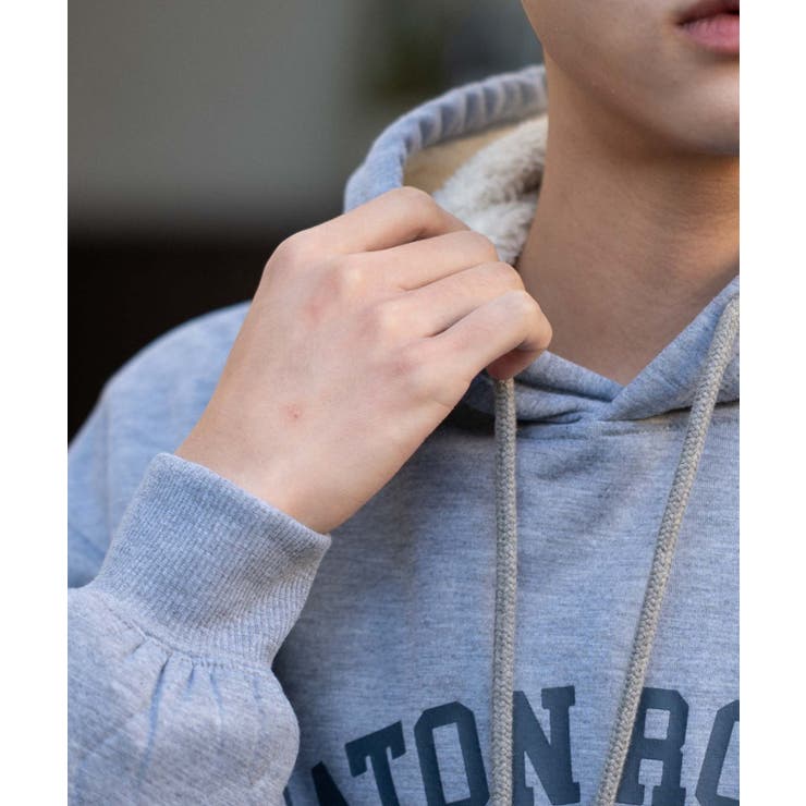 カレッジロゴボアパーカー | WEGO【MEN】 | 詳細画像6 