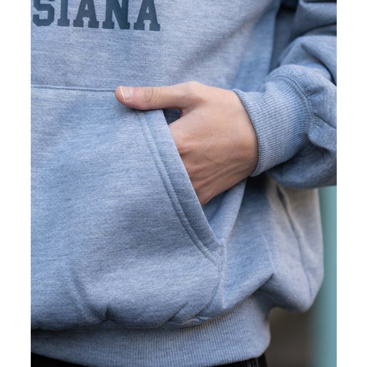 カレッジロゴボアパーカー | WEGO【MEN】 | 詳細画像7 