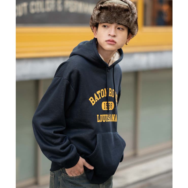 カレッジロゴボアパーカー | WEGO【MEN】 | 詳細画像15 