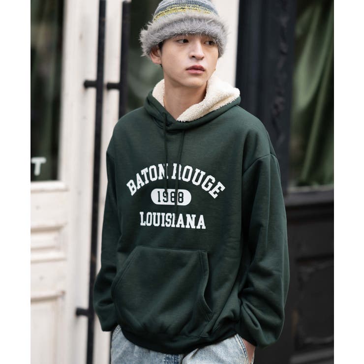 カレッジロゴボアパーカー | WEGO【MEN】 | 詳細画像18 