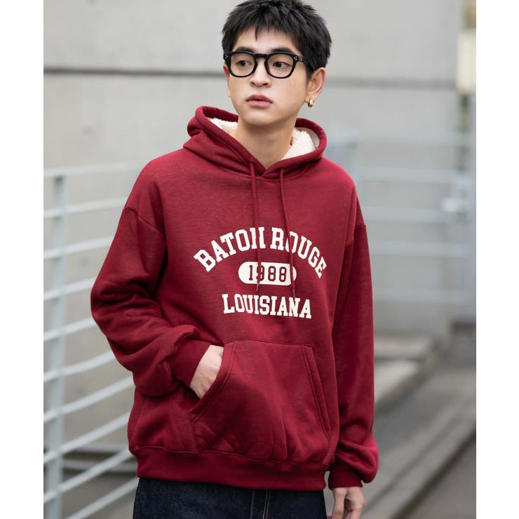 カレッジロゴボアパーカー | WEGO【MEN】 | 詳細画像22 