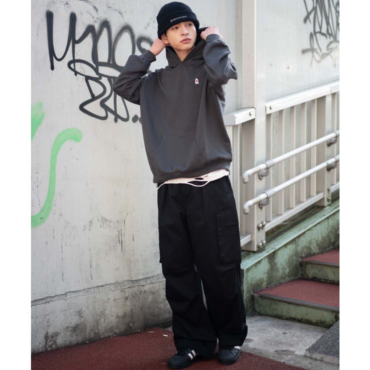 ワンポイント刺繍プルパーカー | WEGO【MEN】 | 詳細画像33 