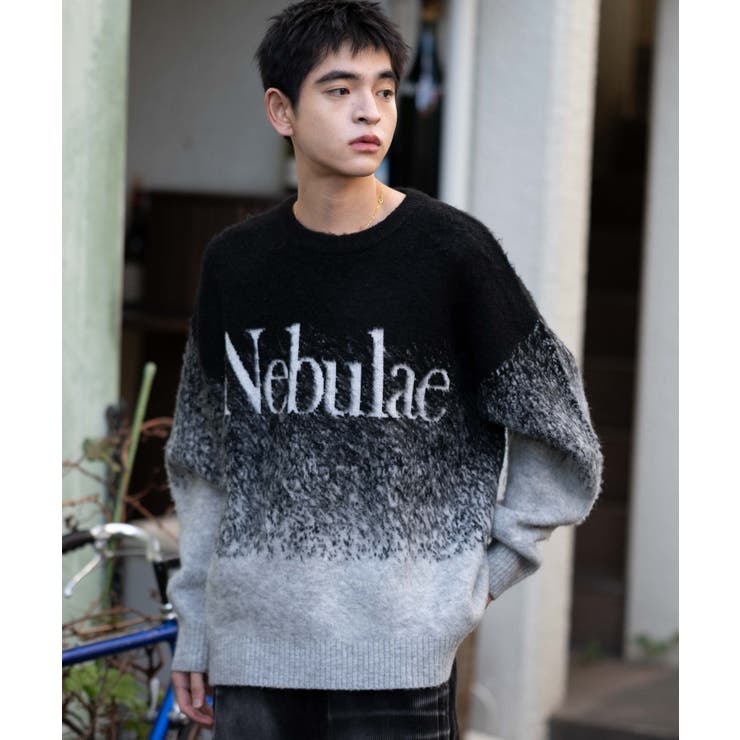 ブラック | ファジーグラデーションプルオーバー | WEGO【MEN】