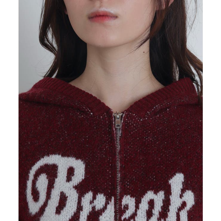 フラッフィーグラフィックジャガードニットZIPパーカー | WEGO【WOMEN】 | 詳細画像5 