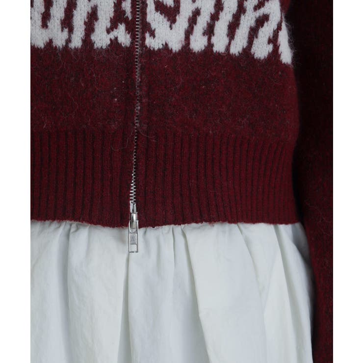 フラッフィーグラフィックジャガードニットZIPパーカー | WEGO【WOMEN】 | 詳細画像8 