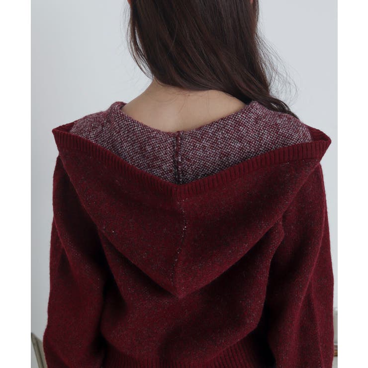 フラッフィーグラフィックジャガードニットZIPパーカー | WEGO【WOMEN】 | 詳細画像10 