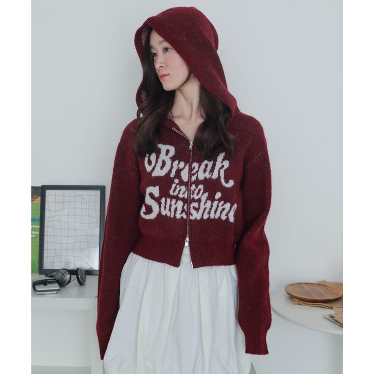 フラッフィーグラフィックジャガードニットZIPパーカー | WEGO【WOMEN】 | 詳細画像13 