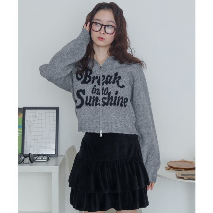 フラッフィーグラフィックジャガードニットZIPパーカー | WEGO【WOMEN】 | 詳細画像27 