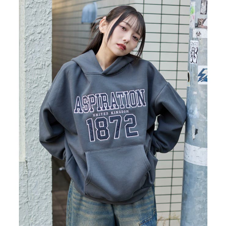 裏起毛グラフィックビッグプルパーカー | WEGO【WOMEN】 | 詳細画像14 