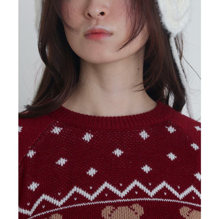 ノルディックベアニットプルーバー | WEGO【WOMEN】 | 詳細画像4 