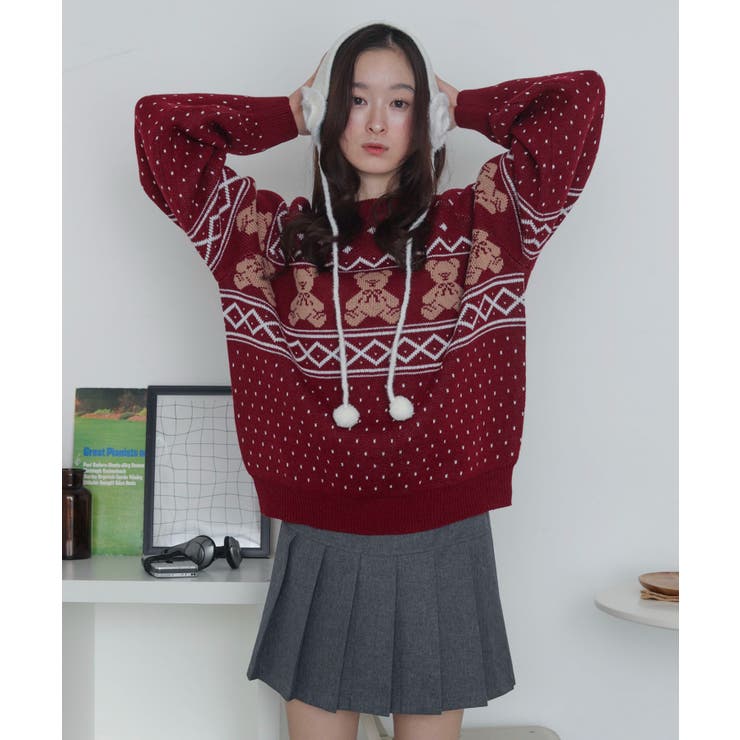 ノルディックベアニットプルーバー | WEGO【WOMEN】 | 詳細画像8 