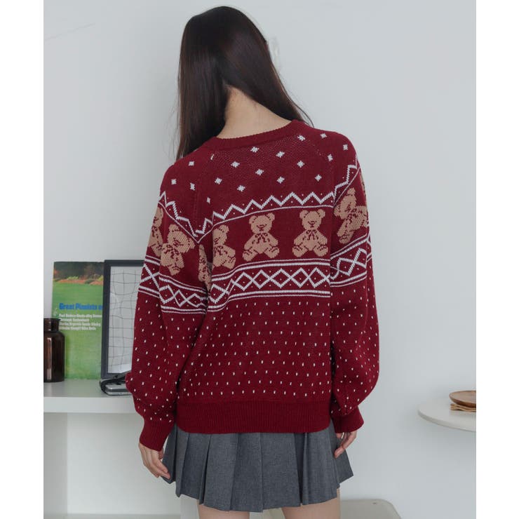ノルディックベアニットプルーバー | WEGO【WOMEN】 | 詳細画像11 