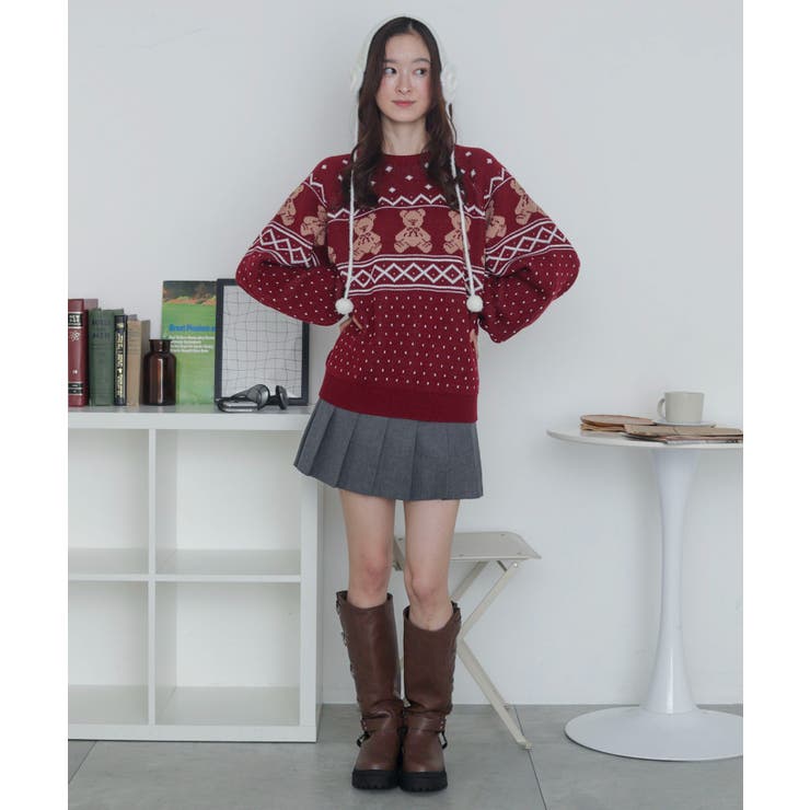 ノルディックベアニットプルーバー | WEGO【WOMEN】 | 詳細画像12 