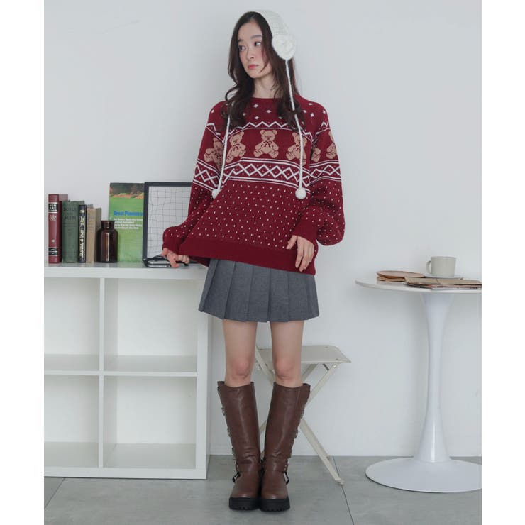 ノルディックベアニットプルーバー | WEGO【WOMEN】 | 詳細画像13 