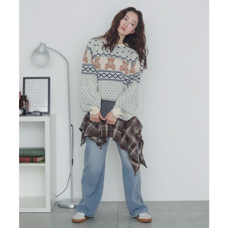 ノルディックベアニットプルーバー | WEGO【WOMEN】 | 詳細画像19 