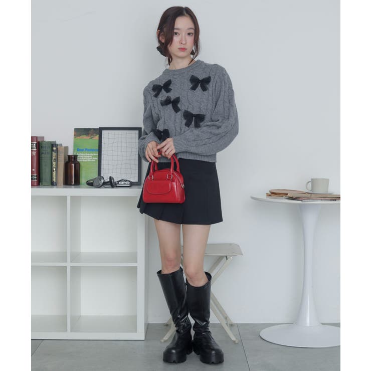 チュールリボンケーブルニット | WEGO【WOMEN】 | 詳細画像11 