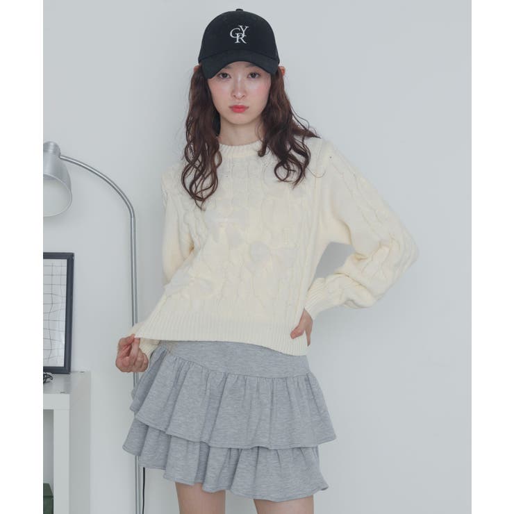 チュールリボンケーブルニット | WEGO【WOMEN】 | 詳細画像12 