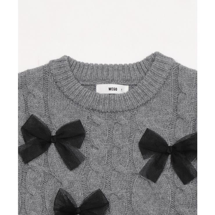 チュールリボンケーブルニット | WEGO【WOMEN】 | 詳細画像21 