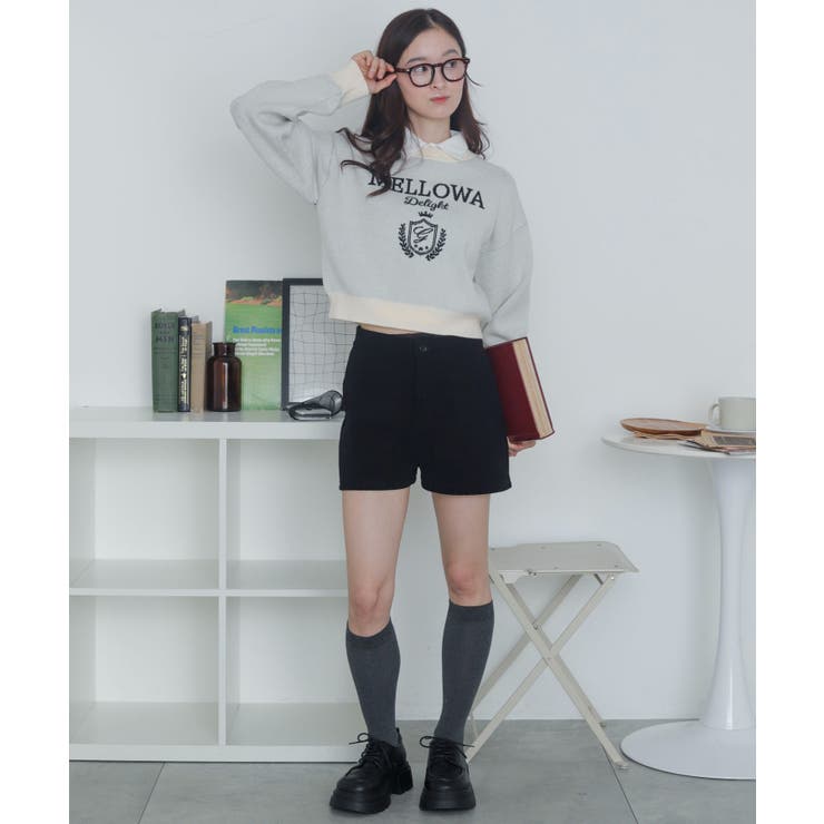 シャツドッキングジャガードニット | WEGO【WOMEN】 | 詳細画像3 