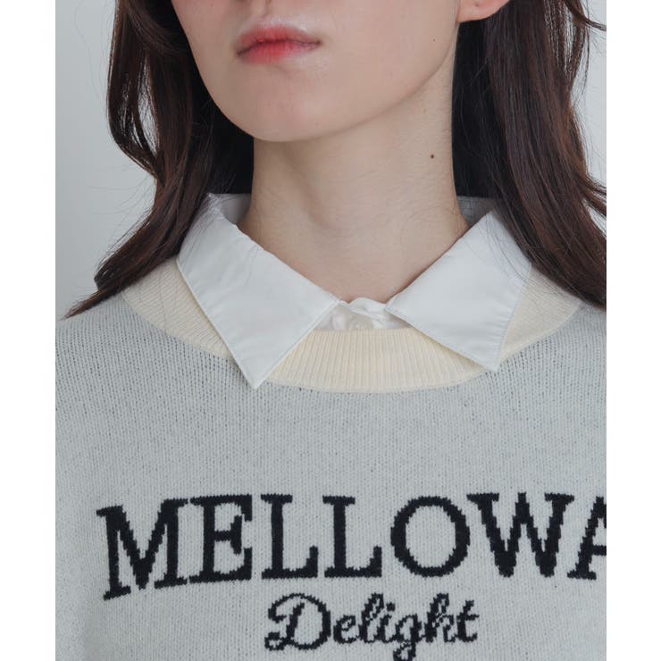 シャツドッキングジャガードニット | WEGO【WOMEN】 | 詳細画像4 